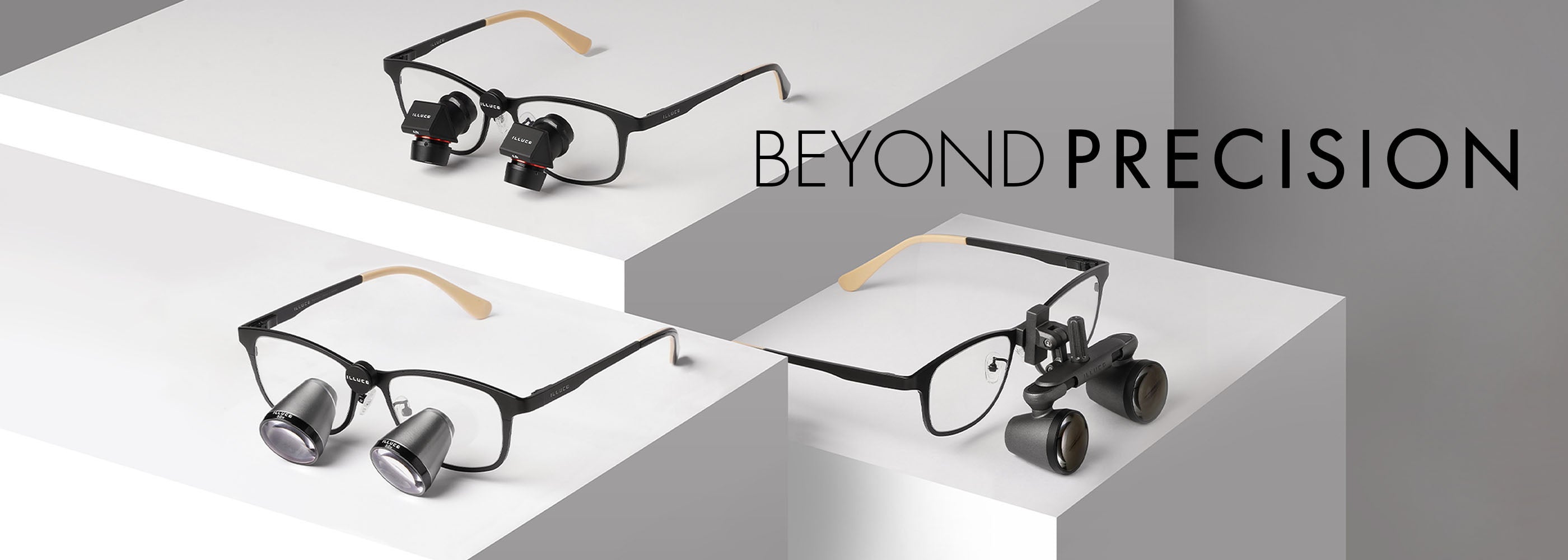 Illuco Loupes line up on a podium