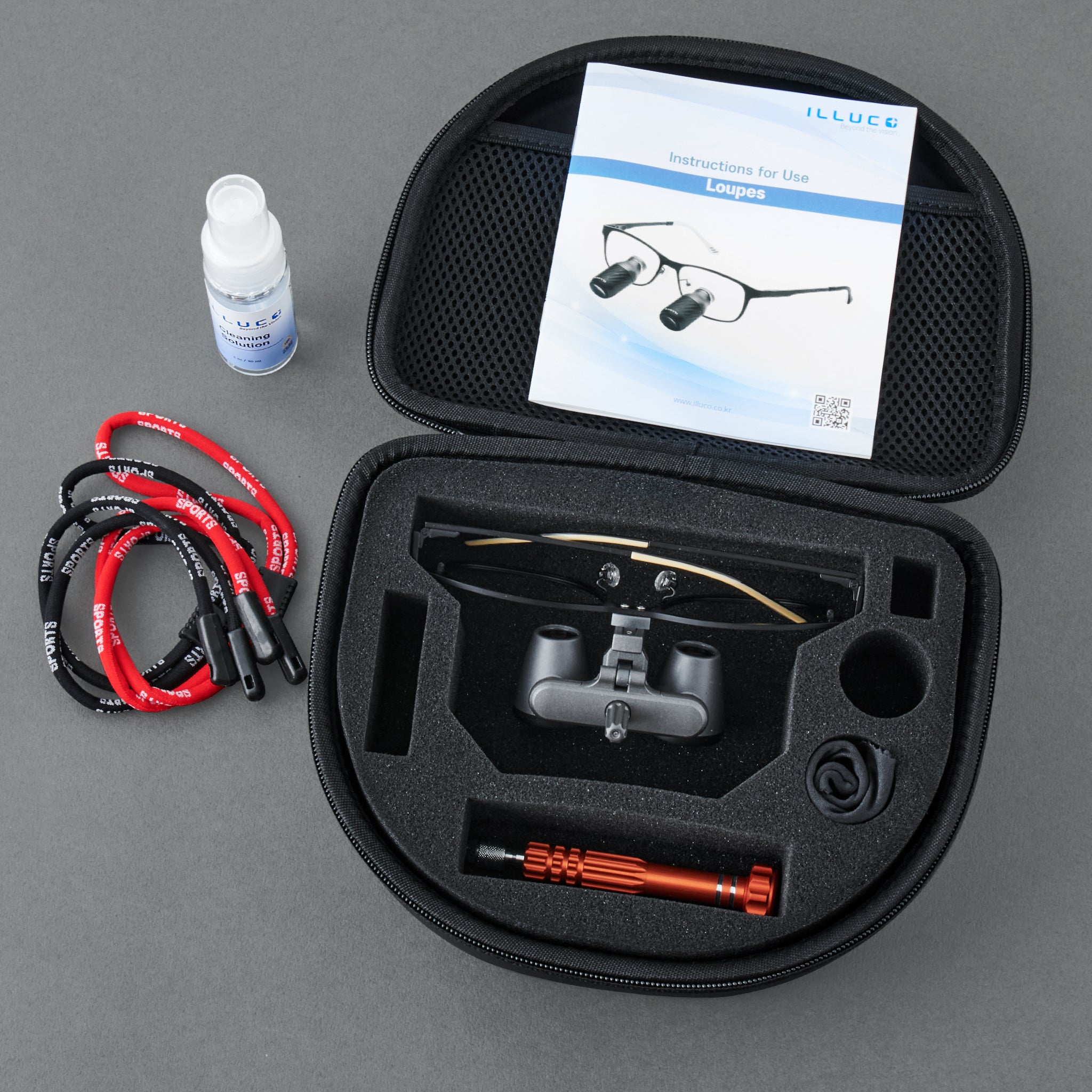 ILLUCO flip up loupes case