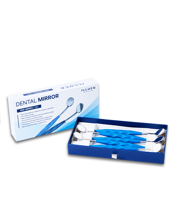 Dental mirror set with packaging