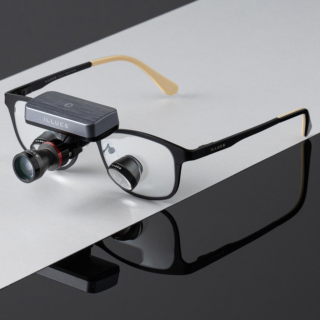 dark gray wireless headlight on loupes