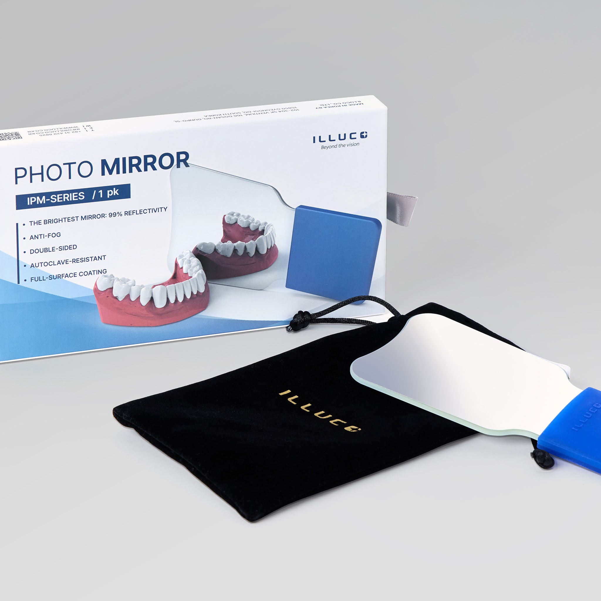ILLUCO Dental photo mirrors sample and the box Main image