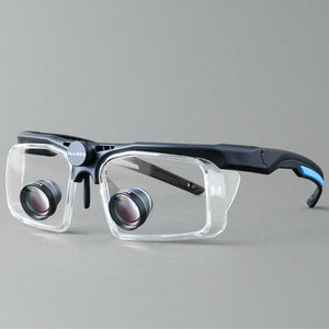 ILLUCO TTL Loupes 2.5 magnification on sports frame with prescription lens 