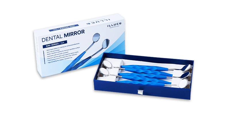 Dental mirror set with packaging 