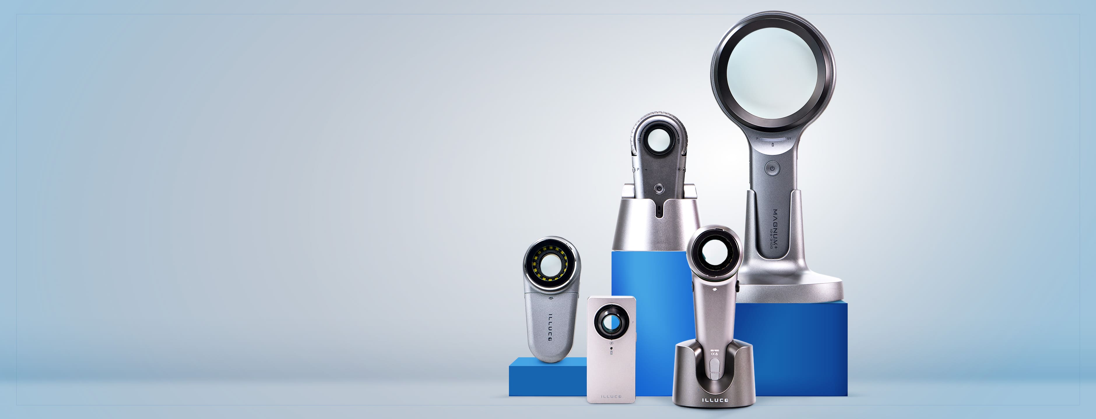 Set of ILLUCO dermatoscopes