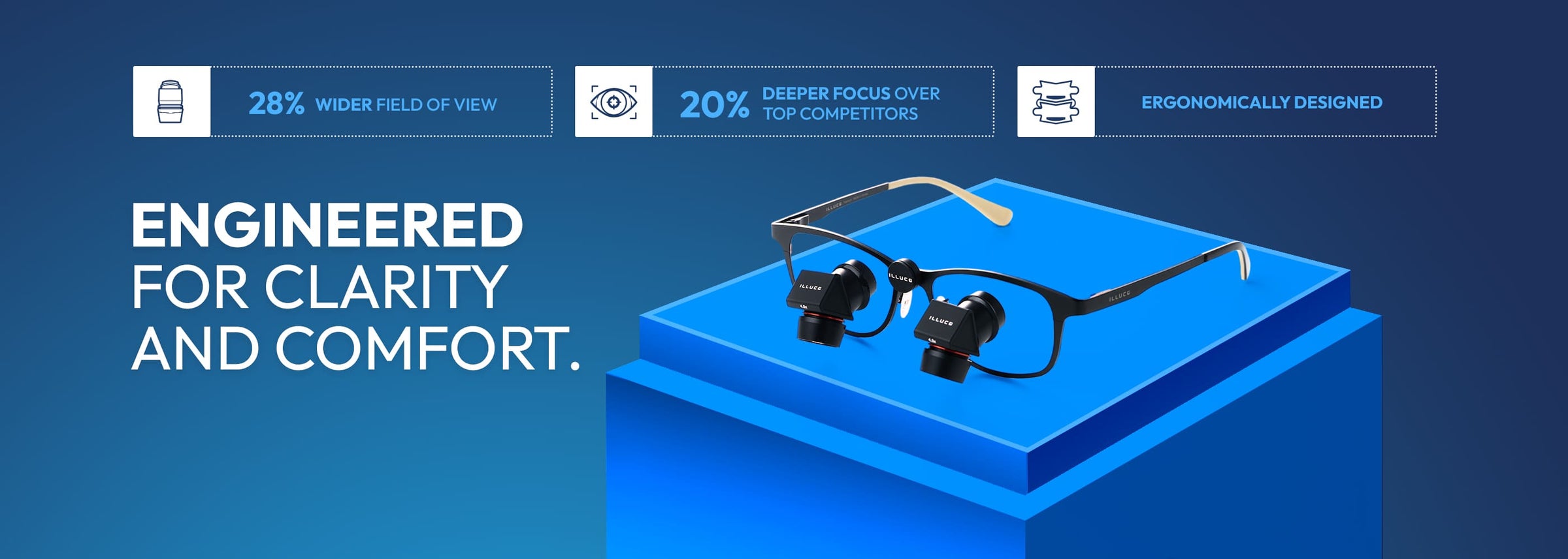 ILLUCO Ergo X Loupes are engineered for clarity and comfort
