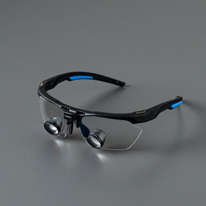 illuco TTL Galilean 2.5 loupe with sports goggle