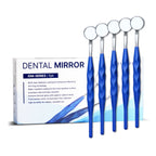 light blue dental mirrors